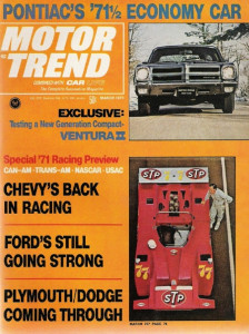 MOTOR TREND 1971 MAR - RACING, 240Z, BOBCAT v TYPE 35